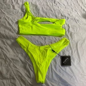 Cheeky neon yellow bikini